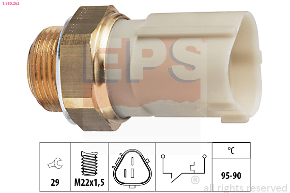 Teplotný spínač ventilátora chladenia EPS