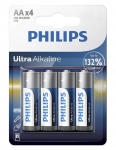 Batéria Philips AA Ultra Alkaline LR6E4B 4ks v balení